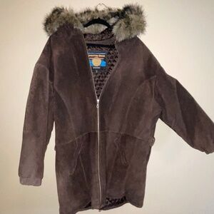 Wilson leather adventure bound hooded coat